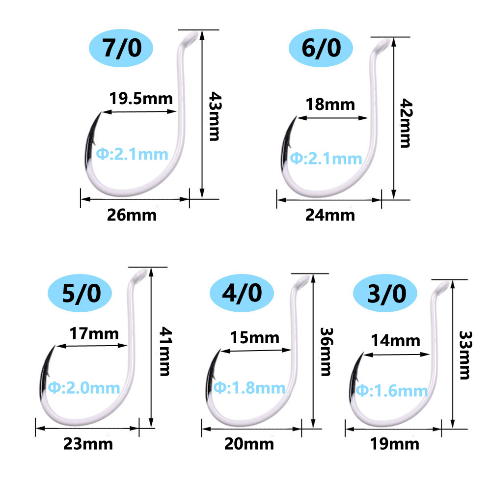 25pcs/box Luminous Imported St - огляд і ціна Fishing Hook Offset