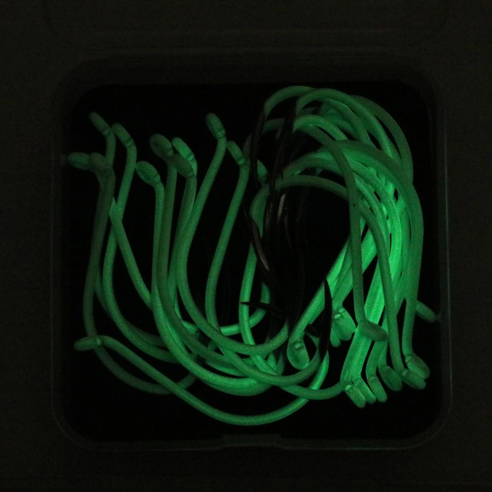 25pcs/box Luminous Imported St - огляд і ціна Fishing Hook Offset